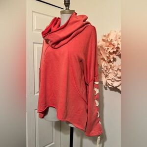 Gipsy Woman Sherbet Orange Cape Hoodie Size Medium